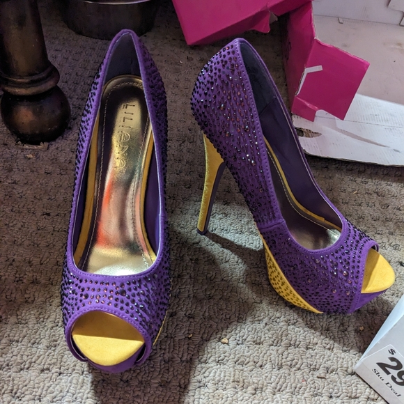Liliana rhinestone purple heels - Picture 6 of 8